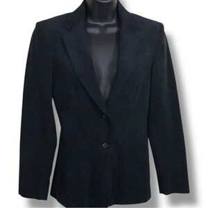Vintage Small Adolph Schuman For Lilli Ann Black Ultrasuede Blazer Western Goth